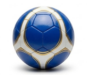 Ballon de foot bleu